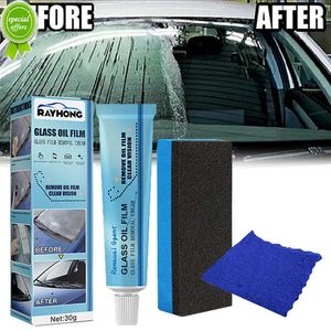 Universal Car Glass Oil Film Cleaner Auto Window Front Windshield Clean Polish Paste Polishing Degreaser Car Cleaning Tools 30g