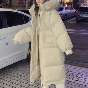 Women's Down Women Winter Jackets Coat Hooded Warm Long Puffer Clothing Fashion Loose Oversize Parkas Coats Female Padded Overcoat