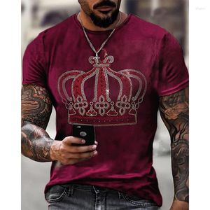 Męskie koszule wysokiej jakości modne odzież Owczesna koszulka Y2K Honor Rhinestone Designer z krótkim rękawem