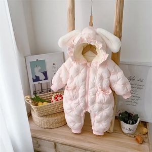 Strampler Princes Winter Warm Mädchen Baby, Kleinkind Thicking Fleece Overall Kleinkind Niedlich Mit Kapuze Outwear 231123