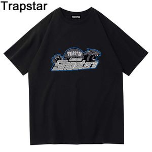 メンズTシャツファッショントラップスターデザインメンズTシャツレタープリントコットンショートスリーブTシャツグレーメンズアンドレディースサイズS3XL最高品質Z0424