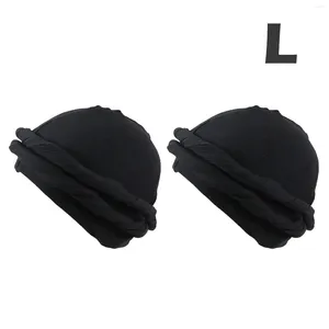 Berets 2pcs sportowe paski miękkie elastyczne wykrzywione niezawodne turban dla mężczyzn wygodne odpływanie potu codzienne zużycie ochronne