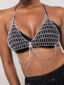 Tanques femininos Mulheres verão Sexy Sexy V Halter Backless Backless Diamantes