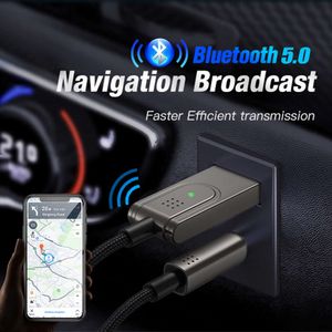 Novo sem fio bluetooth 5.0 receptor 3.5mm jack aux áudio música dongle usb power handsfree carro kit para rádio do carro alto-falante