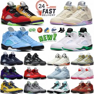 Jumpman 5 basketskor 5s män svart concord aqua oreo unc Lucky Green Bean What the Sail Raging Bull Fire Red Suede Jade Horizon Fofou1#