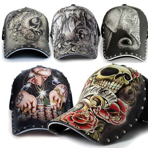 Fashion Spring And Summer Baseball Cap Personality Tattoo Print 3d Hat Shade Wide Eaves Hard Top Duck Cap Luxury Designer Hat Neutral Style Adjustable