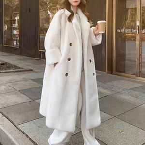 Women's Fur Faux Fur Thickened Long Suit Collar Coat Autumn/Winter Fur Integrated Fur Environmental Protection Fur Women's Coat 231123