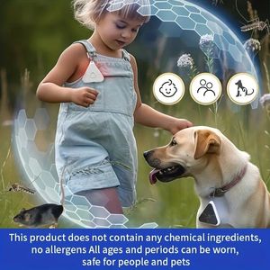 Myggavvisande, bärbar ultraljudskatt och hund extern anti loppavvisande, husdjurskyldekontroll, anti -lopp och anti -fästingavvisande, hundavvisande