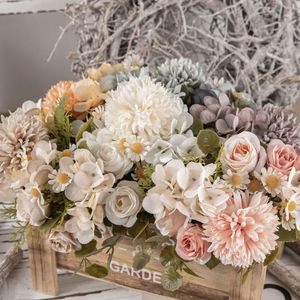 Decorazioni natalizie 7 forchette Autunno Camomilla Bouquet Fiori secchi per la decorazione domestica Decorazione di nozze Accessori per la tavola da pranzo 231123