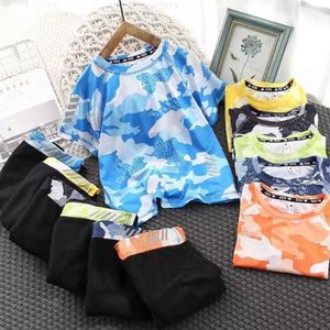 Clothing Sets Off Size Camo Casual Sports Children's Quick Drying Short Sleeve Shorts Two Piece Cash Out