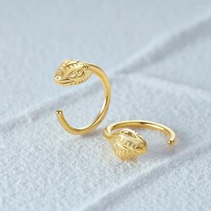 Kolczyki na stadninie Canner Wąż Snake Kształt Para 925 Srebrny Srebrny Vintage w kształtowaniu U Animetars Earring dla kobiet