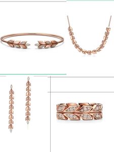 liść Diamond Pleted 18 -karatowy złota bransoletki bransoletki dla kobiet dziewczęta otwarte Trendy Diamond Projektant hurtowy biżuteria