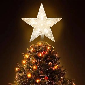 Juldekorationer Julgran Ornament Toppstjärnor LED LIGHT LAMP JUNDORDEDER FÖR HOME XMAS TREES ÅR NAVIDAD NATAL NOEL 231124