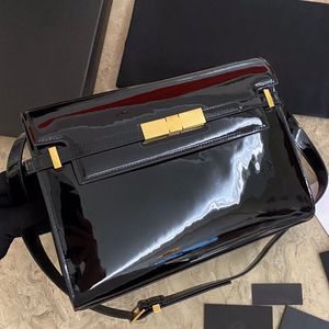 Designer Ladies Shoulder Handbag Manhattan Bag Box 29cm Genuine Leather Black Fashion Women Mirror Quality Cross Body Designer Black Alligator Bags