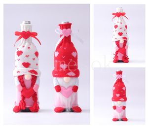 Copertina di San Valentino Bambola senza volto Love Bottle Bottle BOTTINE Set Home Party Decorazioni natalizie DE943