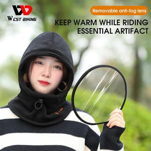 Fashion Face Masks Neck Gaiter WEST BIKING Winter Windproof Cycling Cap Anti Dust Warm Fleece Hood Ski Sport Bike Motorcycle Headgear Bicycle Hat Balaclava 231124