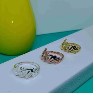 Anéis de banda designer anel de banda amor carta 925 prata esterlina anel de casamento elegante marca de luxo para mulheres homens casal jóias amor anéis