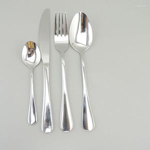 Set di stoviglie Set d'argento Posate di lusso Stoviglie di qualità in acciaio Cucchiaio Coltelli Forchette Pranzo Cena Ristorante occidentale P1