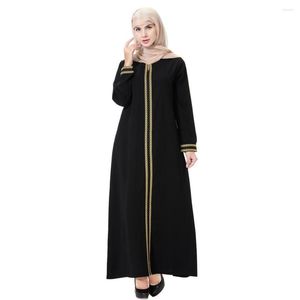 Этническая одежда 2023 прибывает черное повседневное платье хиджаба Макси мусульманский малайский дубайский турец