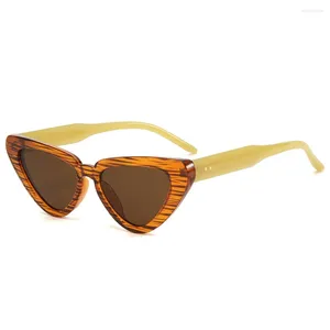 Solglasögon små kattögon män kvinnor godis färg solglasögon resor nyanser vintage retro uv400 lunette soleil femme gafas de sol