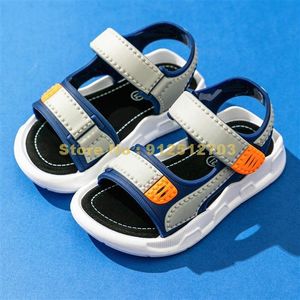 Сандалии дети летние мальчики сандалии детские детские детские пляжные обувь спортивные не скользящие повседневные туфли для малышей 230425