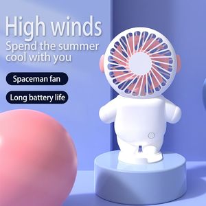 Astronaut Mini USB Small Fan Spaceman Charging Portable Handheld Desktop Fan Portable Fans 3 Speed Mini USB Strong Wind for Travel Office Outdoor