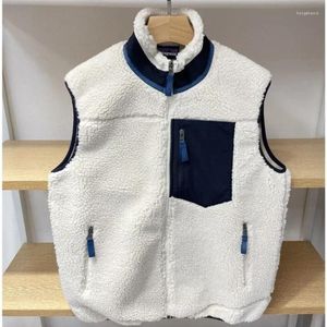 Men's Vests And Women's Vest Lambskin Coat Casual Loose Jacket Autumn Winter Sports