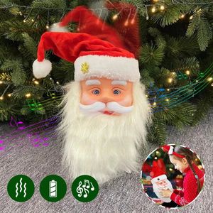 Party Hats Funny Dancing Santa Claus Dynamic Expressions Cute Electric Can Sing Talk Christmas Gift Decorative Props 231124