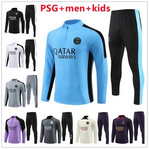 2023 24 Paris Tracksuit Soccer Jersey PSS MBAPPE Classic Style Training Jersey Half Pull Sergio Ramos Verratti Icardi Icardi Dorosły Top Football Top