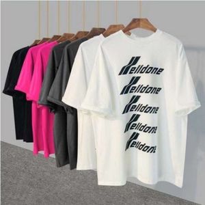 Modekleidung Designer-T-Shirts T-Shirts Richtige Version von We11done Frühling/Sommer New Bullet Screen Letter Klassisches Kurzarm-T-Shirt mit lockerer Passform Welldone