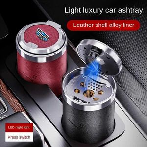 Car Ashtrays Car Ashtray For Geely Tugella Coolray Atlas Pro Azkarra Monjaro Portable Cars Cup Holder Auto Ashtray Cigarette Holder Box Q231125