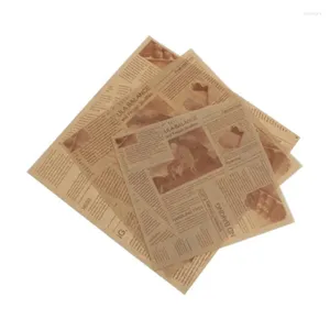 Ferramentas de cozimento 25pc papel de cera vintage para hambúrguer sanduíche pergaminho folha de natal pão comida das crianças pizza embalagem oilpaper