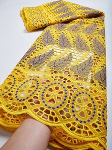 Fabric Yellow Lace Swiss Voile Lace In Switzerland Cotton Fabric African Lace Fabric Dry Dubai Lace Fabric TY023 231124