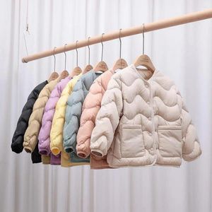 Casaco para baixo crianças jaquetas leves 2023 inverno roupas infantis único breasted outerwear para meninos e meninas preenchimento de pato branco