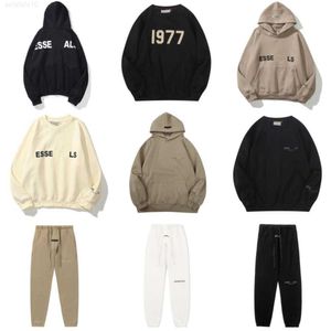 Lyxiga mäns tröjor Tracksuits ess essentialhoodies män kvinnor hoodies jackor spårdräkt reflekterande tröja kappa pullover hoodie byxor tröja sfup t0ai