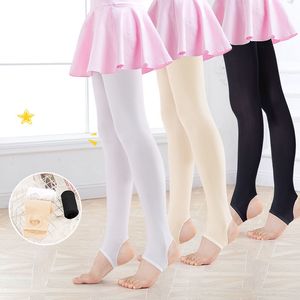 Spor çorapları ayaksız bale taytlar dans külotlu çorap çorap çocuklar çocuklar pratik balerin beyaz tozluklar kadın 230425