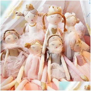 Objetos decorativos estatuetas nórdico 50cm fada calmante menina boneca brinquedos de pelúcia para bebês meninas slee crianças presente decoração berçário otvnb