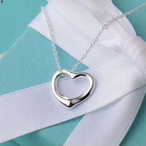 Heart Ti Co Love Necklace Women's Sterling Sier Non Fading Gift Collarbone Chain Ins Design Jewelry Gifts Necklace