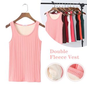 Camisoles Tanks Damen warme Thermoweste Fleece verdicken Unterhemd Damen Innenbekleidung Sling Tops Herbst Winter eng anliegender Boden