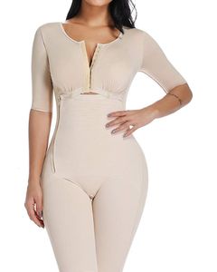 Kvinnors shapers midjetränare korsetter bantar Shapewear Colombianas efter operationen full kroppsarm shaper body kostym bälte svart 230425