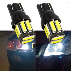 10Pcs 10Led 7020 SMD Auto LED 168 194 Wedge Replacement Reverse Instrument Panel Lamp White Blue Bulbs For Clearance Light Bulb