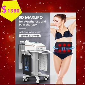 Omuz Ağrısı Kabuğu Zayıflama Düşük Seviye Lazer Terapisi Maxlipo Lazer Işık Liposlim Laserslim Kemer Makineleri 5D Yağ Kaybı için Güzellik Fiyatı Satışta