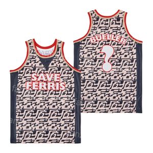 Moive Save Ferris Bueller Basketball Jersey Film Mans Pullover Green Breseable High School for Sport Fans Pure Cotton College Retire Hiphop Team Sewing Top