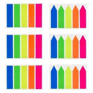 200 pezzi adesivi colorati schede indice fluorescenti trasparenti bandiere note adesive cancelleria regali per bambini scuola forniture per ufficio per bambini