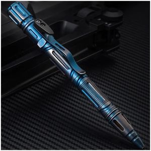 Fountain Pens Multi-Function Portable Outdoor Survival Tactical Pen Self Defense Flashlight Emergency Glass Breaknriver EDC Tool 231124