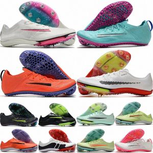 Maxfly Soccer Running shoes Mens women Sneakers Sprint Spikes Hyper Pink Orange Black White Mint Foam Rawdacious F8KK#