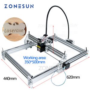 Macchina per incidere Laseraxe 405nm 500mW Desktop fai da te Mini incisore laser Laser Cutter Etcher 35X50cm Potenza laser regolabile