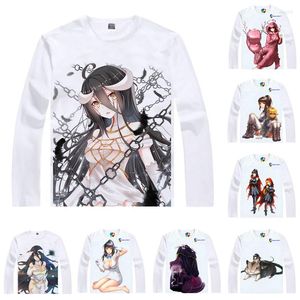 Men's T Shirts Anime Shirt Overlord T-Shirts Multi-style Long Sleeve Momonga Ainz Ooal Gown Albedo Cosplay Motivs Kawaii