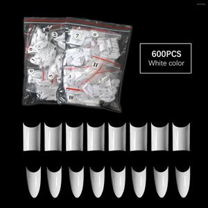 False unhas 600pcs Cobrar as dicas de unhas DIY Supplies por atacado para profissionais Pressione Pressione em gel falso x