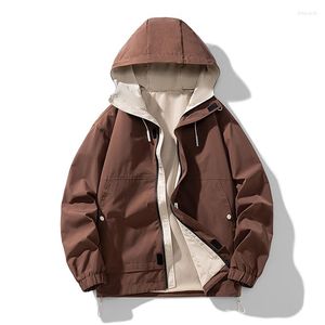 Jackets masculinos Moda coreana Spring Mens com casacos casacos de juventude masculino estudante casual casual com capuz solto beisebol para homens